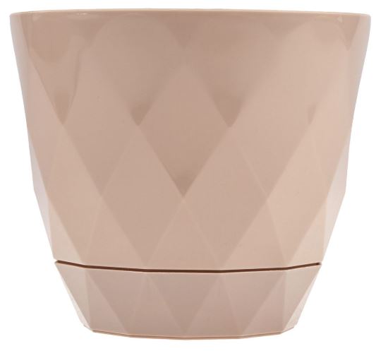 Горшок для цветов Laurel D145 мм, 1.3 л с поддоном (бежевый)